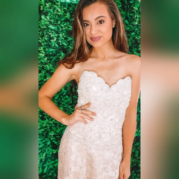 Baylia Designs | Dresses | Cream Colored Wedding Pageant Gown Size 2 With Custom Embellishments | Poshmark Baylia Designs | Dresses | Cream Colored Wedding Pageant Gown Size 2 With Custom Embellishments | Poshmark
